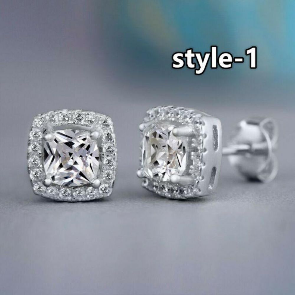 Huitan Mode Geometrische Vrouwen Stud Oorbellen Zirconia Wedding Party Dagelijks Wearable Mode-Sieraden Hot Dropshipping