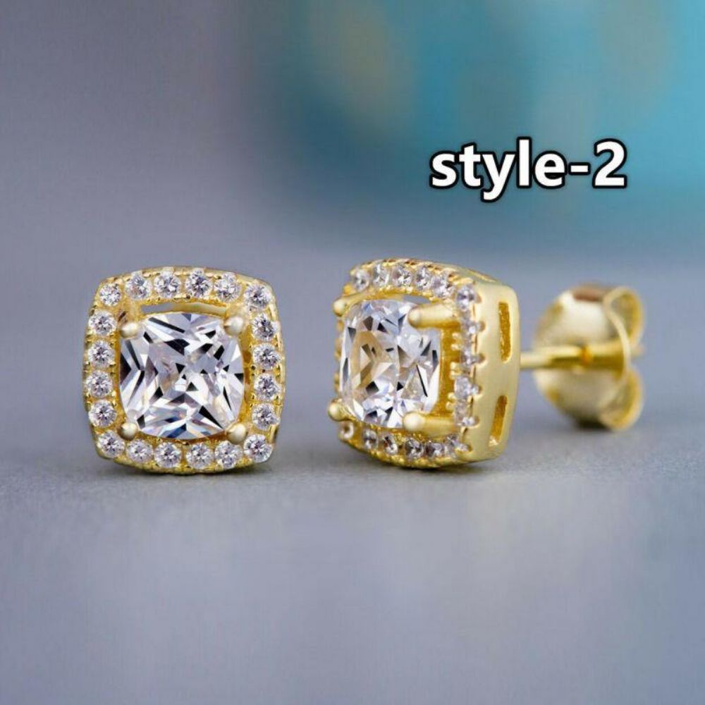 Huitan Mode Geometrische Vrouwen Stud Oorbellen Zirconia Wedding Party Dagelijks Wearable Mode-Sieraden Hot Dropshipping