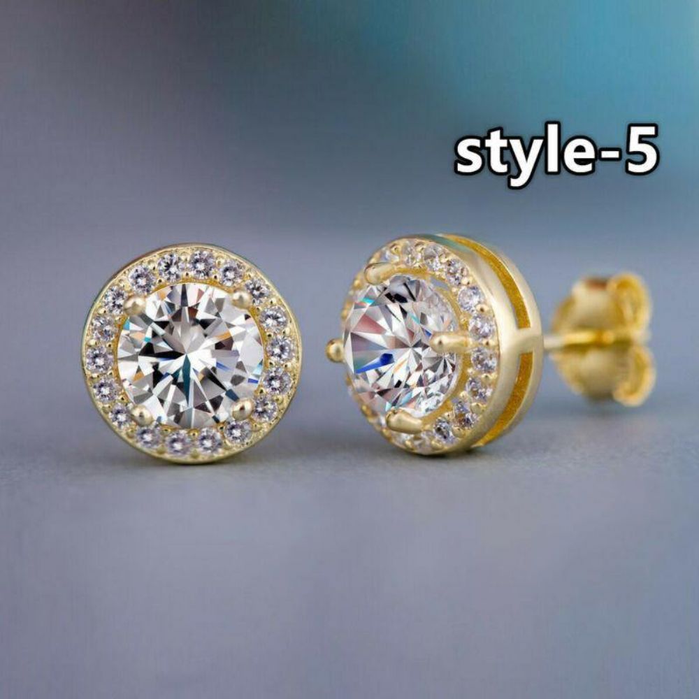 Huitan Mode Geometrische Vrouwen Stud Oorbellen Zirconia Wedding Party Dagelijks Wearable Mode-Sieraden Hot Dropshipping