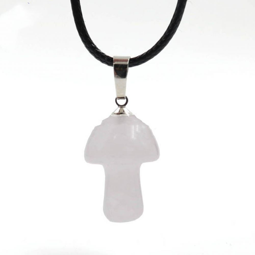 Natuurlijke Kristallen Mini Kleine Paddestoel Hanger Ketting