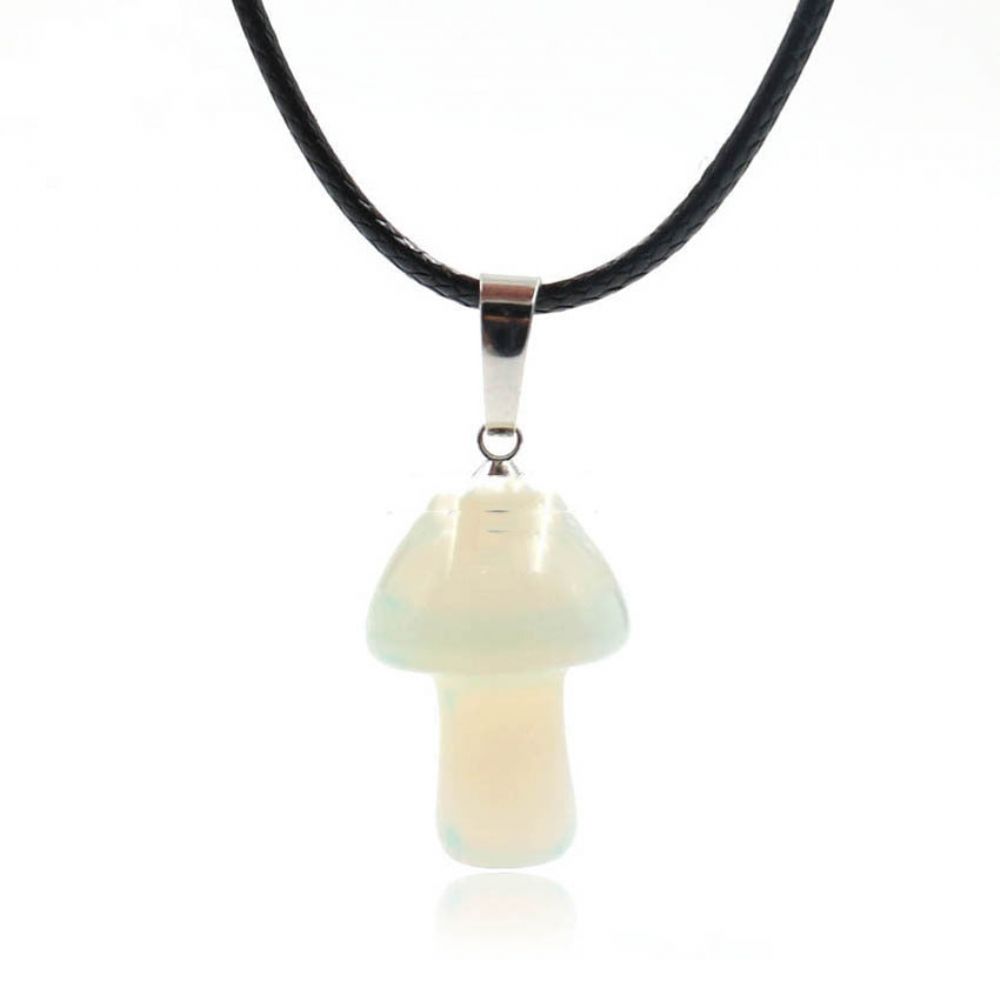 Natuurlijke Kristallen Mini Kleine Paddestoel Hanger Ketting