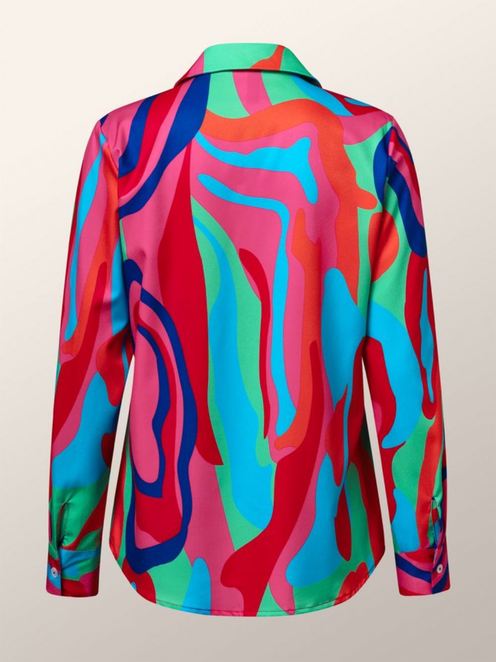 Abstracte Regular-Fit Urban Blouse Met Lange Mouwen