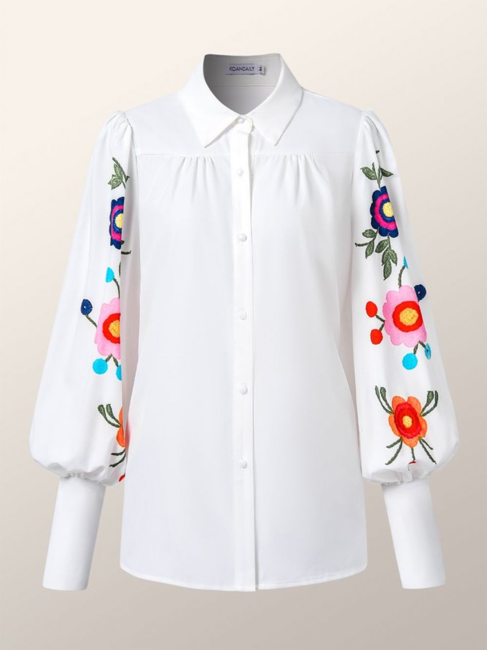 Bloemen Casual Losse Blouse Met Lange Mouwen