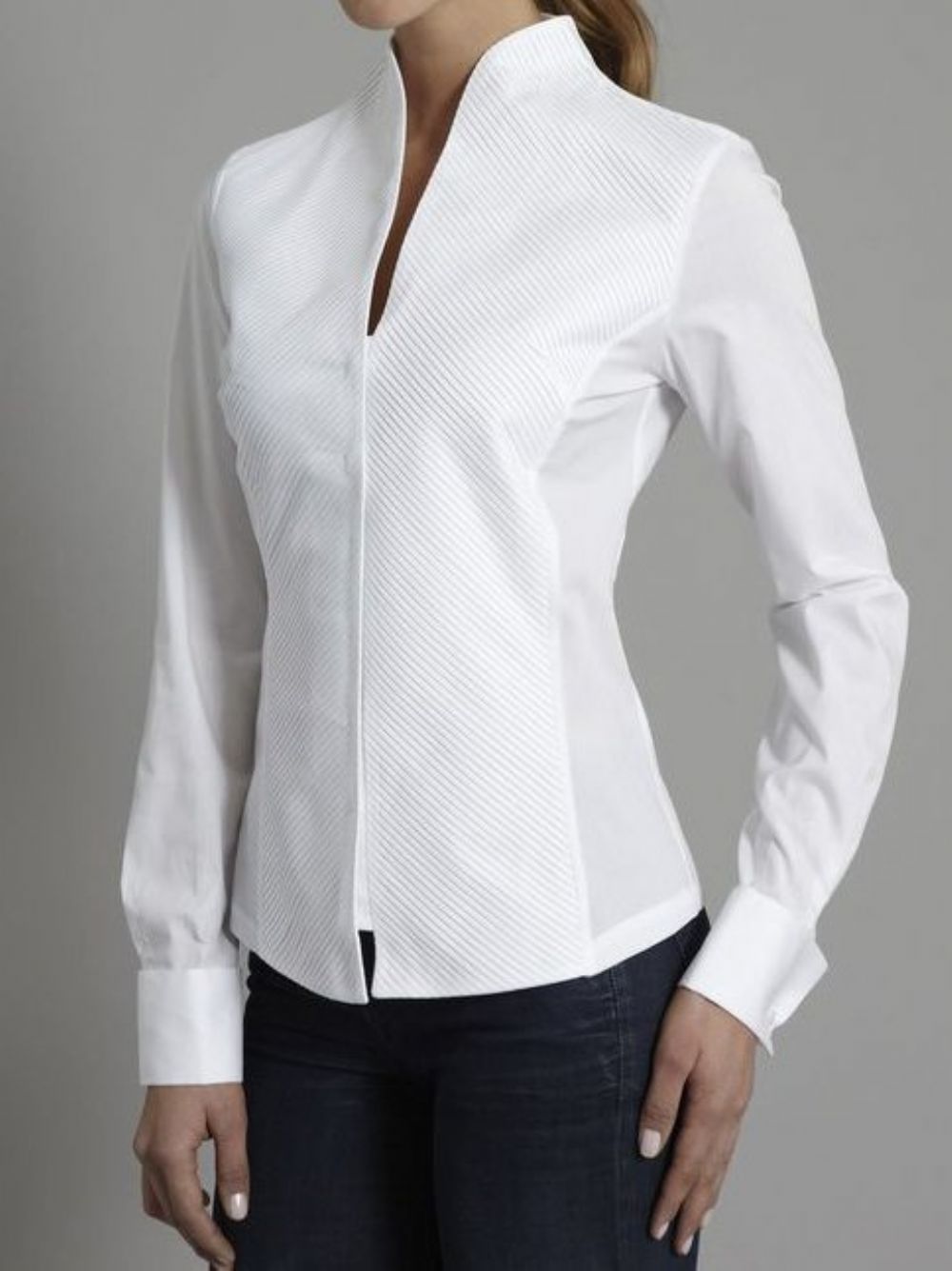 Casual Blouse Van Katoenmix Met Lange Mouwen