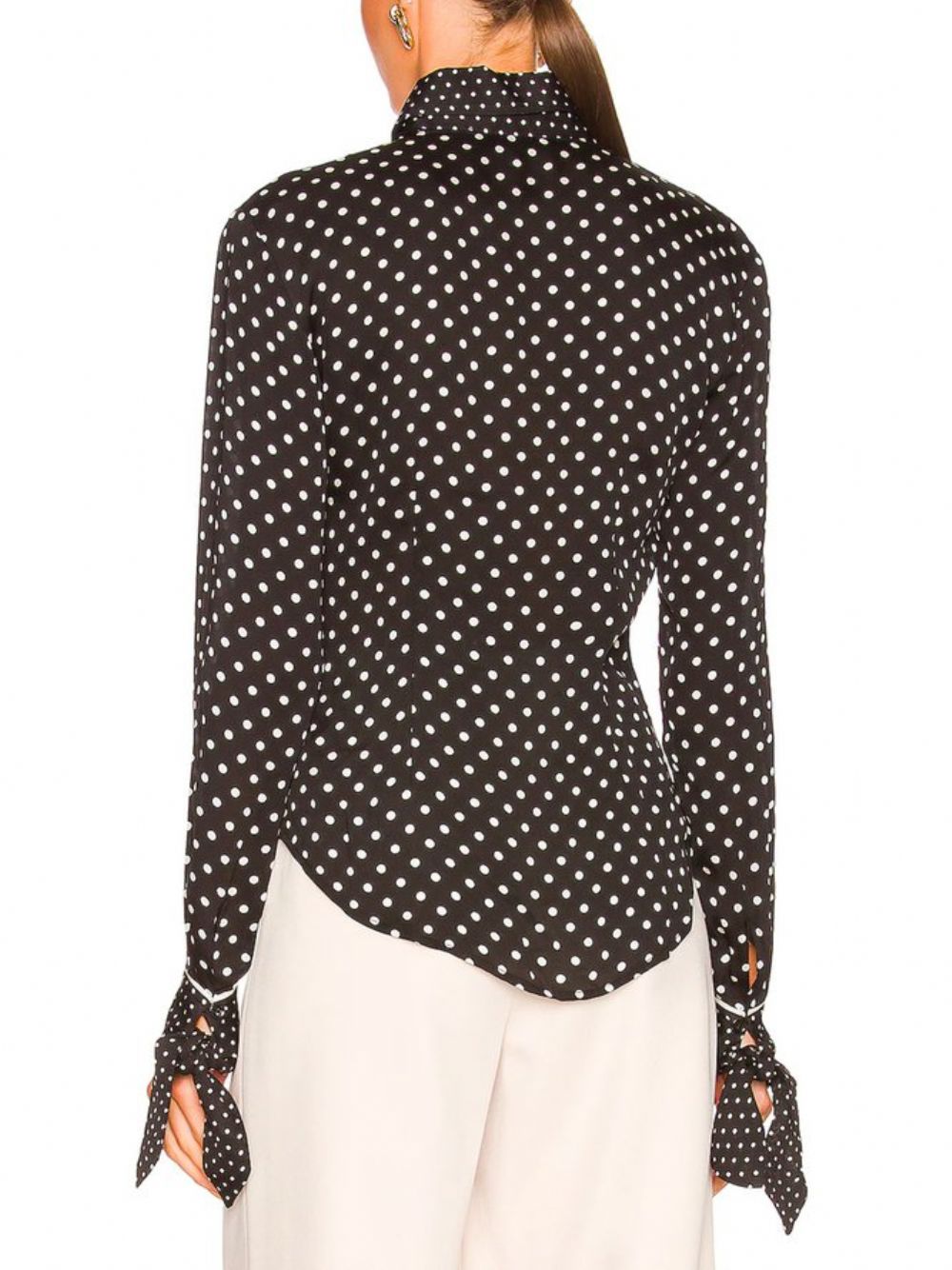 Daily Overhemdkraag Met Lange Mouwen Urban Polka Dots-Blouse