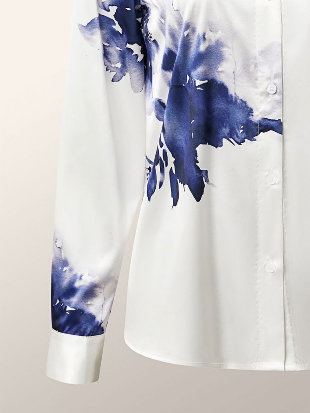 Elegante Blouse Met Bloemenprint Lange Mouwen