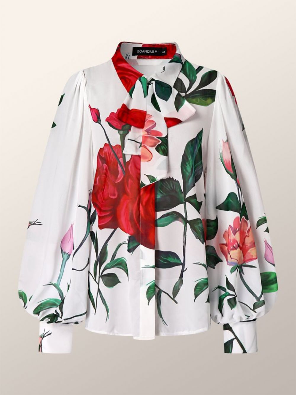 Elegante Dagelijkse Top Met Lange Mouwen Bloemenprint