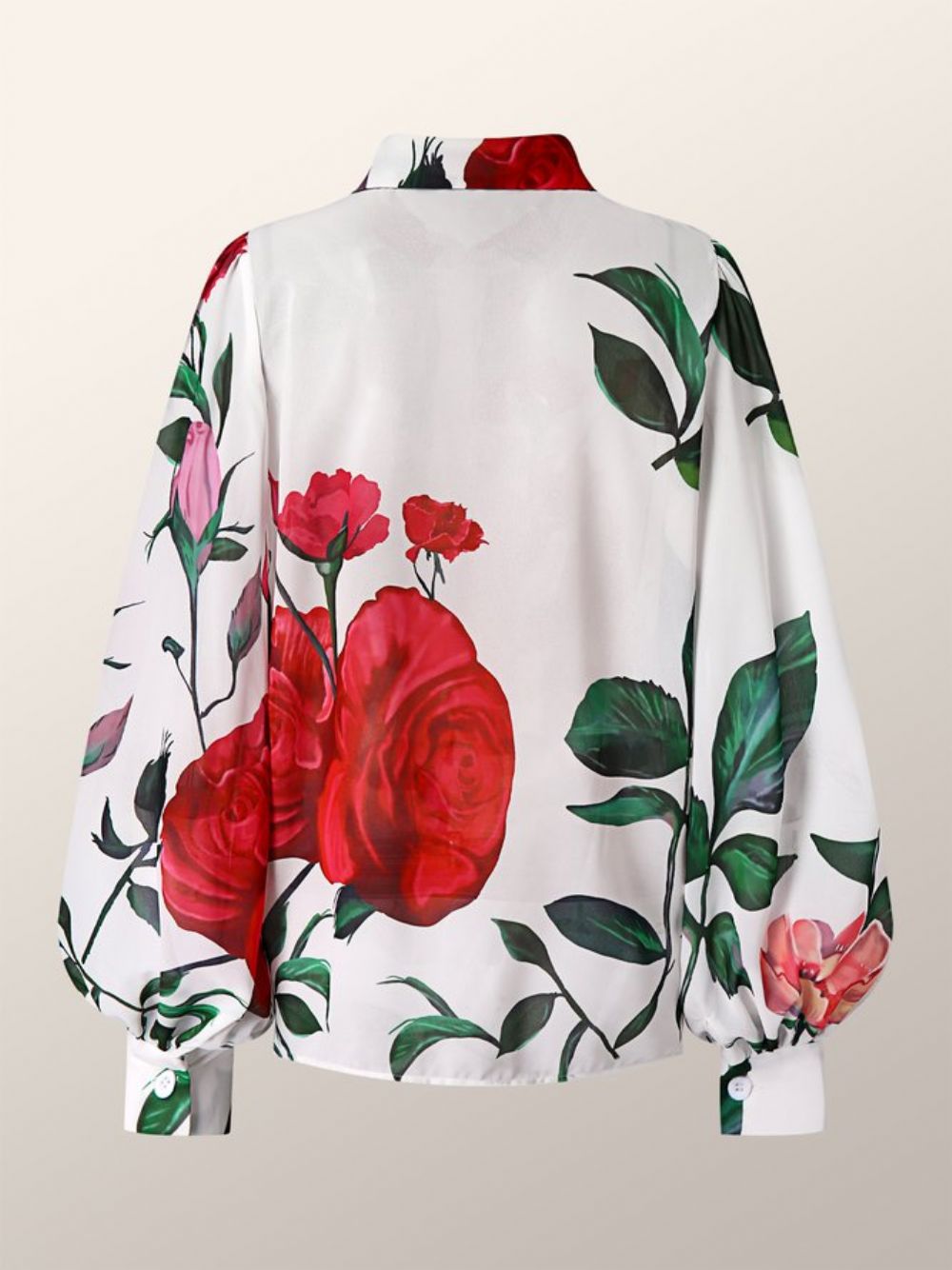 Elegante Dagelijkse Top Met Lange Mouwen Bloemenprint