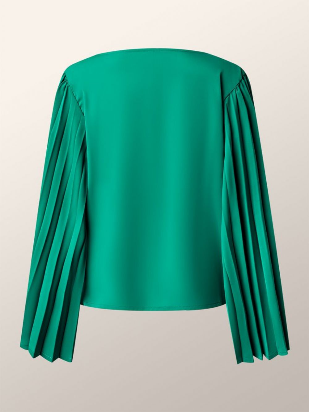 Elegante Geplooide Effen Top Met V-Hals