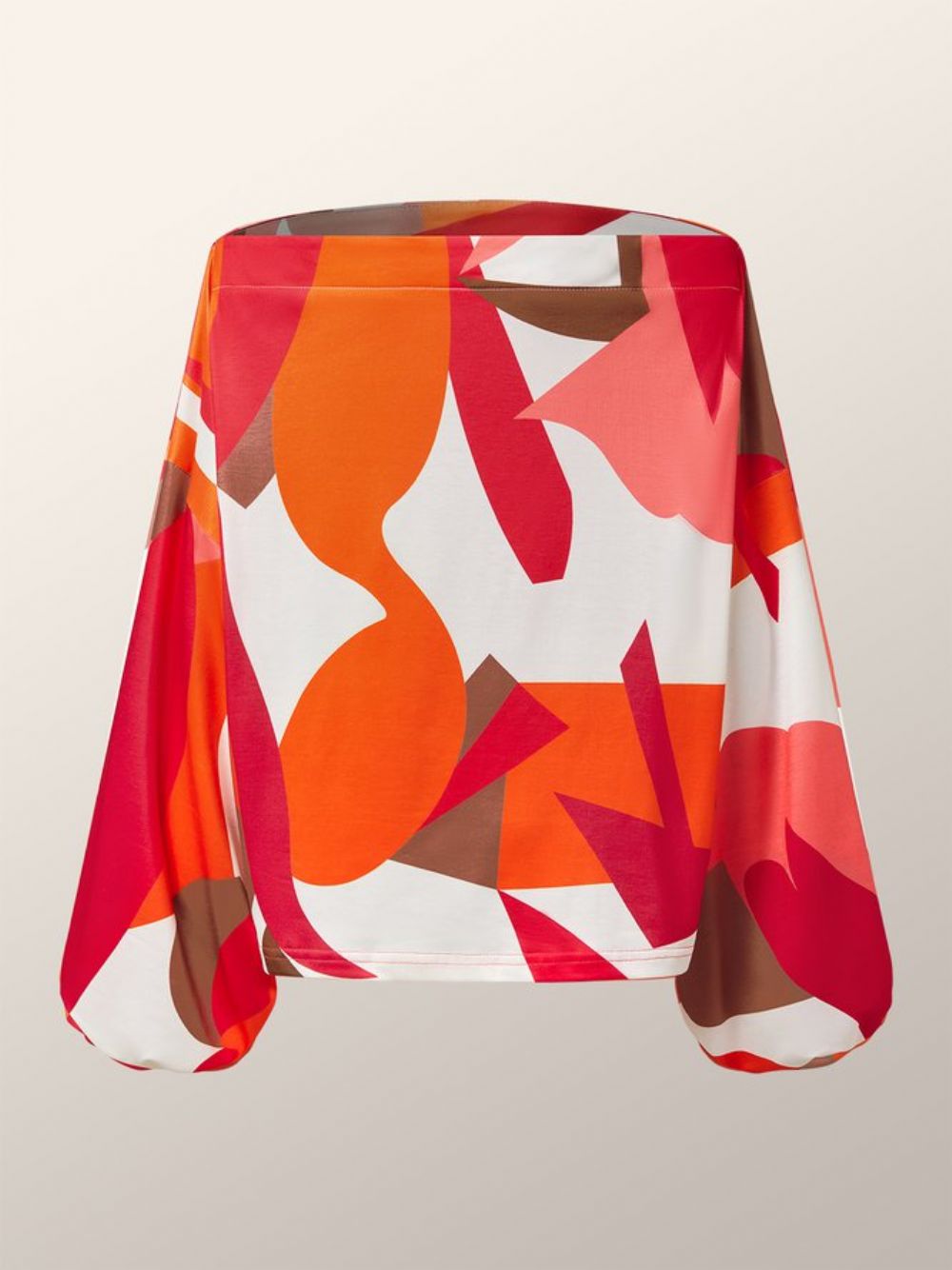 Koude Schouder Losse Abstracte Blouse