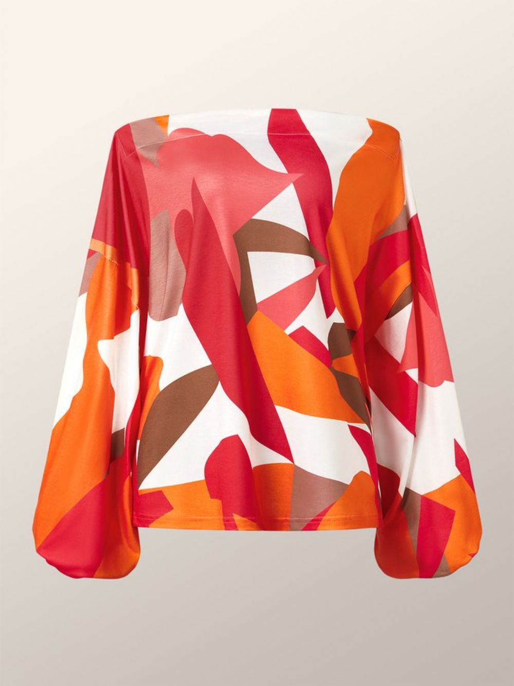 Koude Schouder Losse Abstracte Blouse