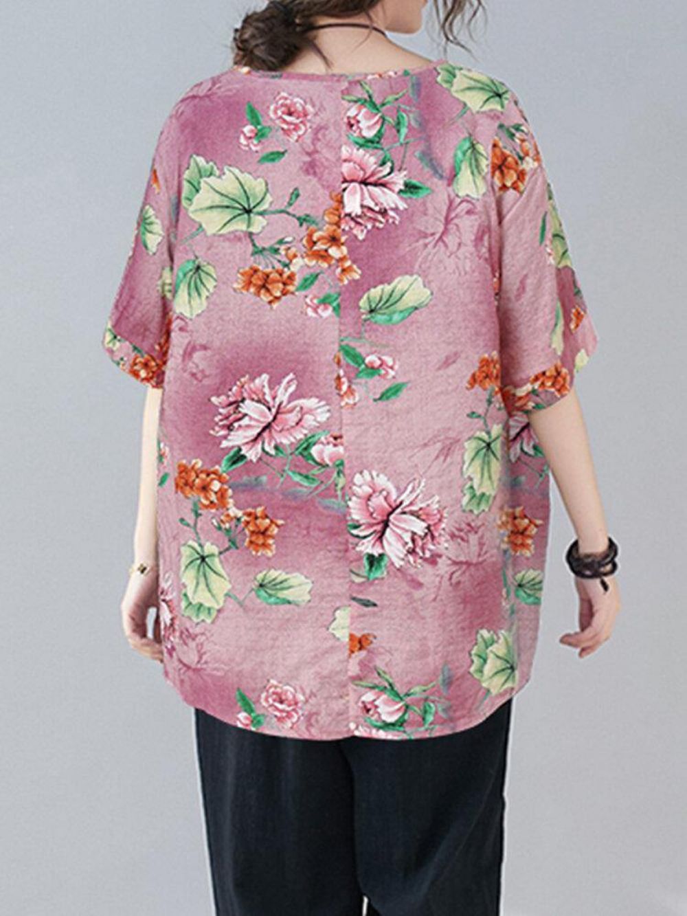 Losvallende Bloemenprint Street Mode Blouses