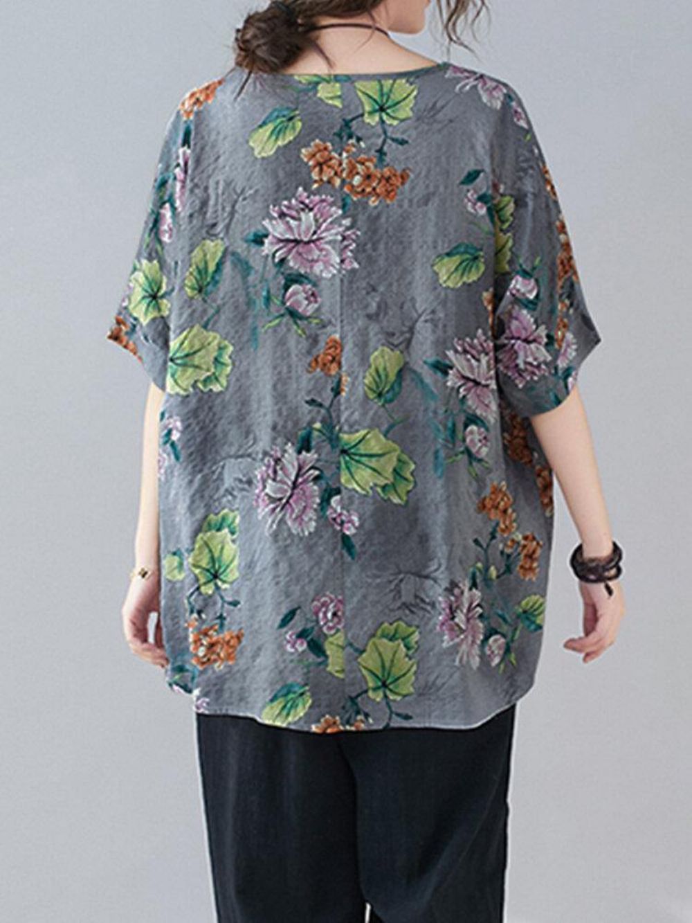 Losvallende Bloemenprint Street Mode Blouses