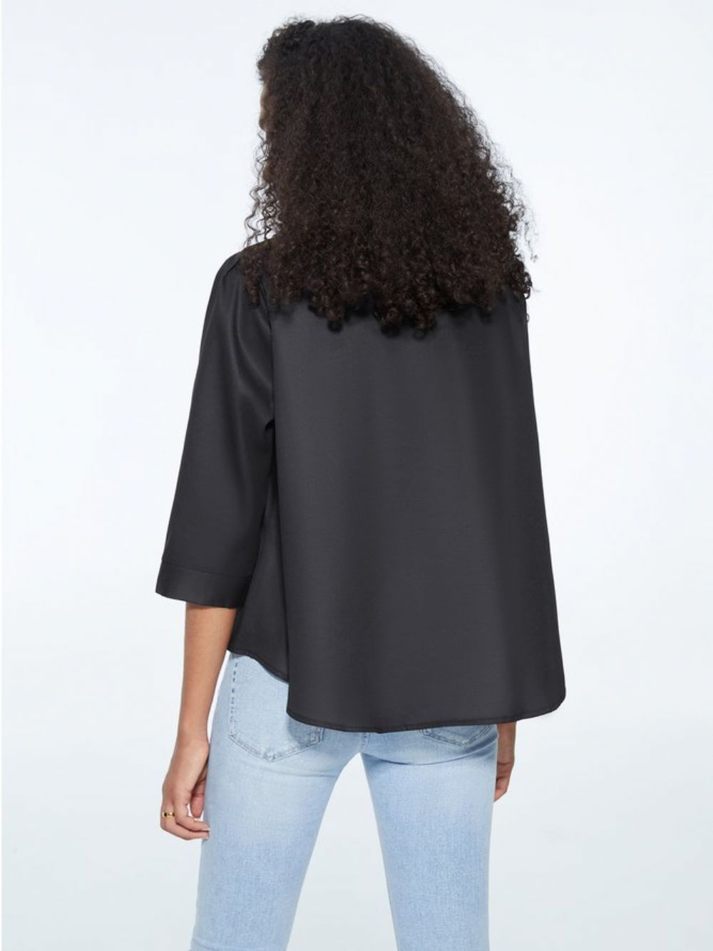 Urban Opstaande Kraag Figuur Losse Blouse