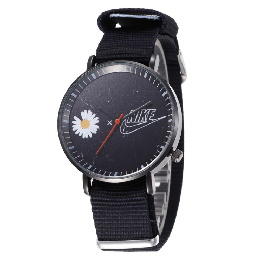 B0119 Mode Leuke Dames Horloges Lederen Band Driedimensionale Kleine Daisy Quartz Horloge