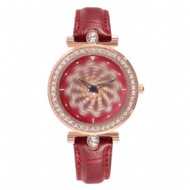 Bakeey Luxe Mode Roterende Bloem Oppervlak Riem Mesh Band Horloge Vrouwen Sieraden Modieus Charmant Dames Quartz Horloge