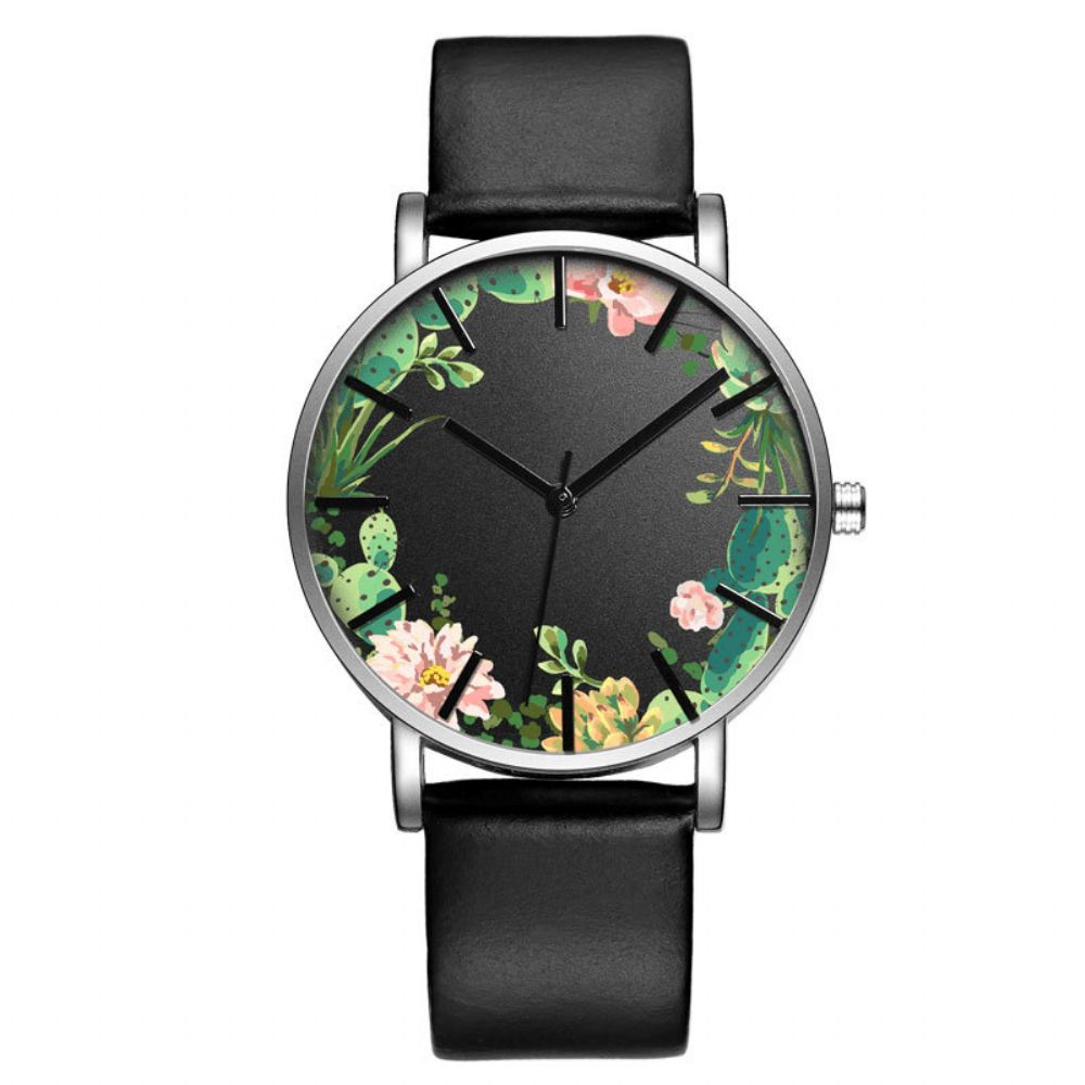 Baosaili B-9014 Unisex Polshorloge Flower Picture Dial Display Quartz Horloge