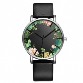 Baosaili B-9014 Unisex Polshorloge Flower Picture Dial Display Quartz Horloge