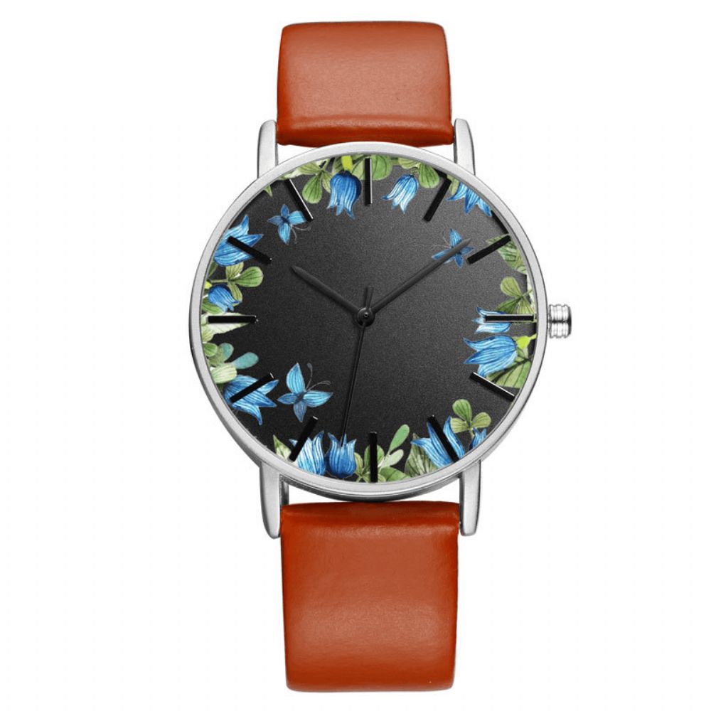 Baosaili B-9014 Unisex Polshorloge Flower Picture Dial Display Quartz Horloge