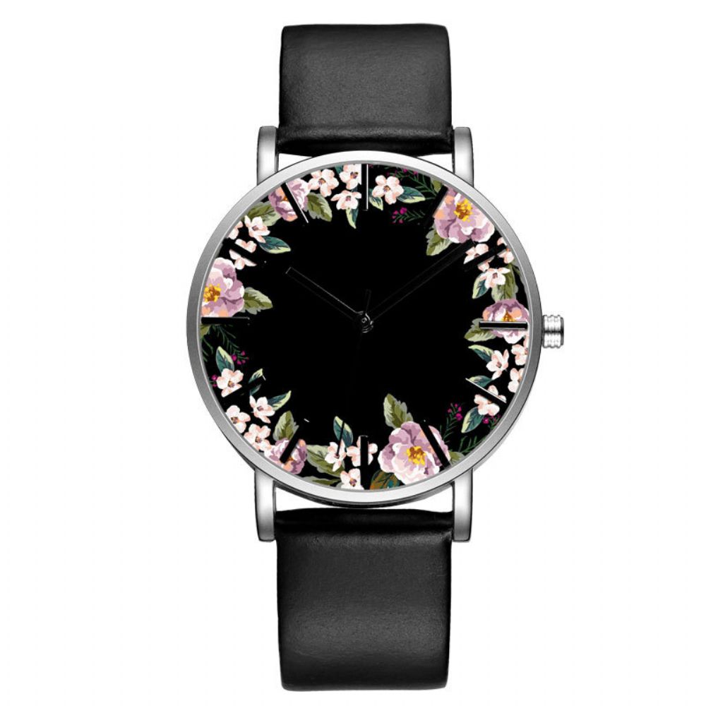 Baosaili B-9014 Unisex Polshorloge Flower Picture Dial Display Quartz Horloge