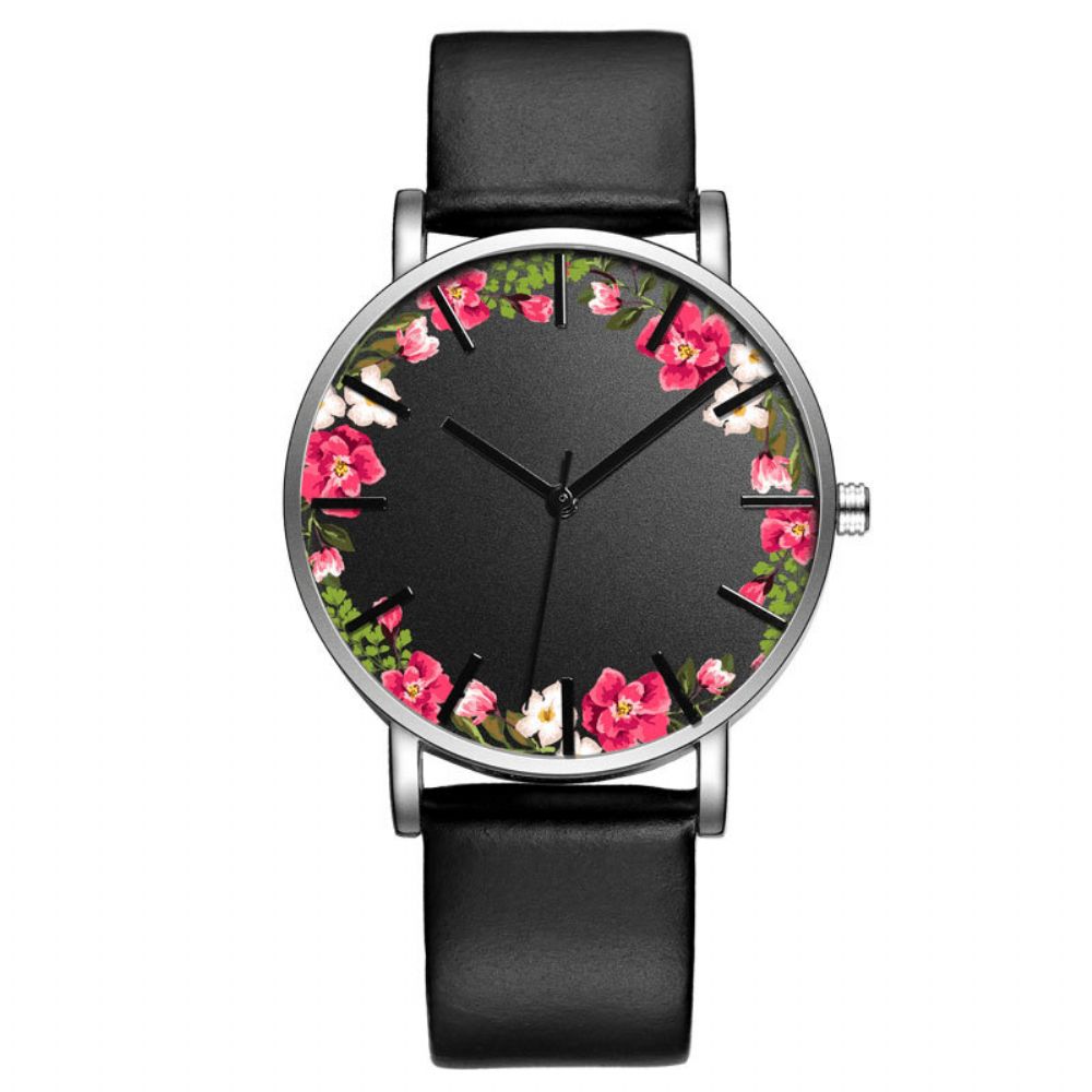 Baosaili B-9014 Unisex Polshorloge Flower Picture Dial Display Quartz Horloge