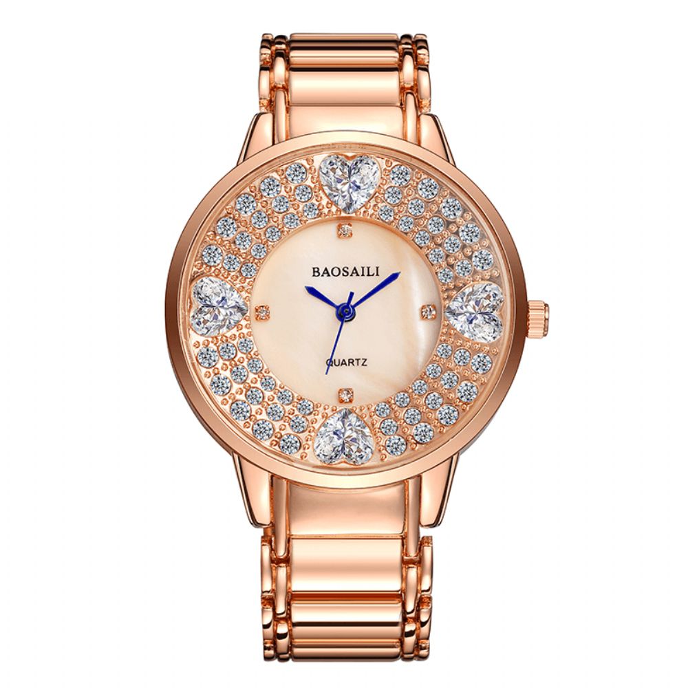 Baosaili Bsl1036 Shining Dames Polshorloge Hart Imitatie Diamant Quartz Horloge