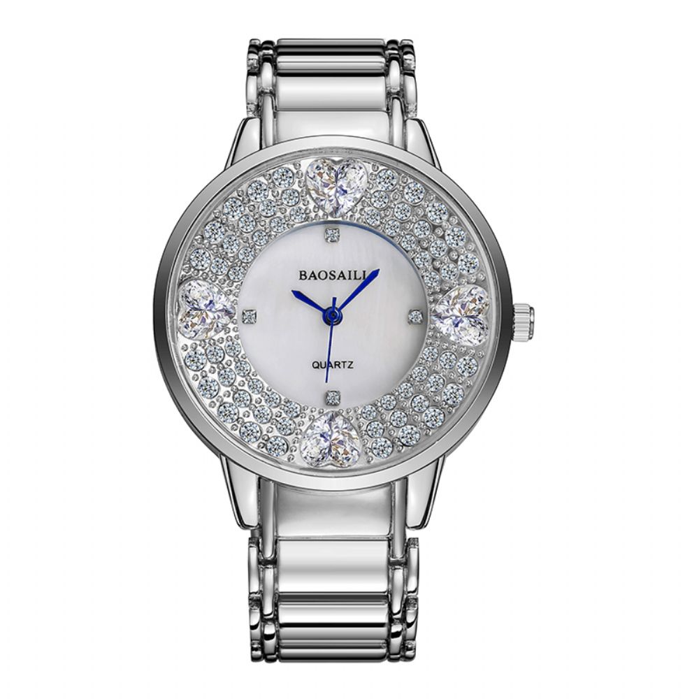 Baosaili Bsl1036 Shining Dames Polshorloge Hart Imitatie Diamant Quartz Horloge