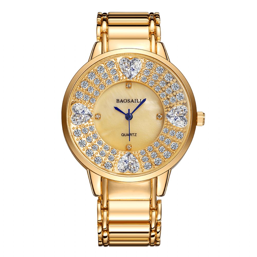 Baosaili Bsl1036 Shining Dames Polshorloge Hart Imitatie Diamant Quartz Horloge