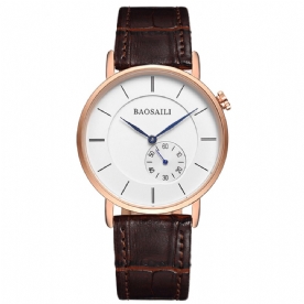 Baosaili Bsl1045 Minimalistisch Heren Polshorloge Ultra Dunne Wijzerplaat Quartz Horloge