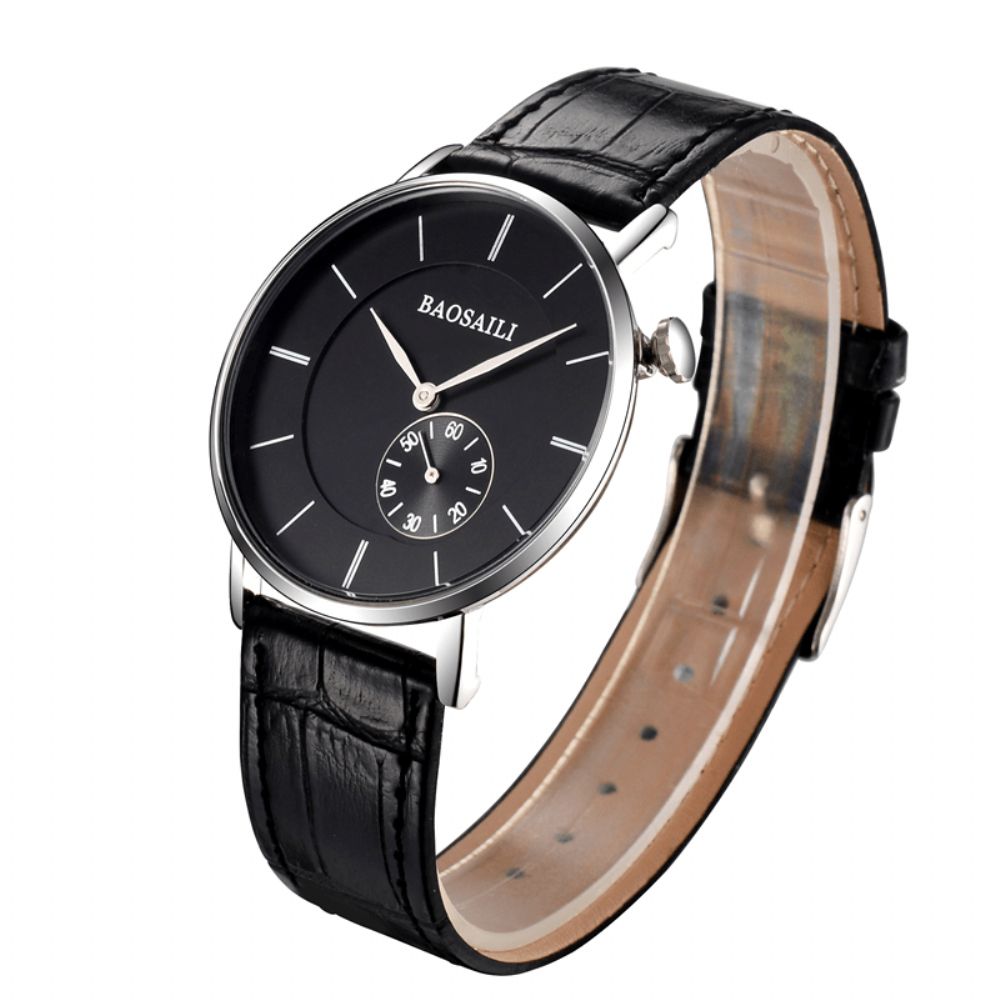 Baosaili Bsl1045 Minimalistisch Heren Polshorloge Ultra Dunne Wijzerplaat Quartz Horloge