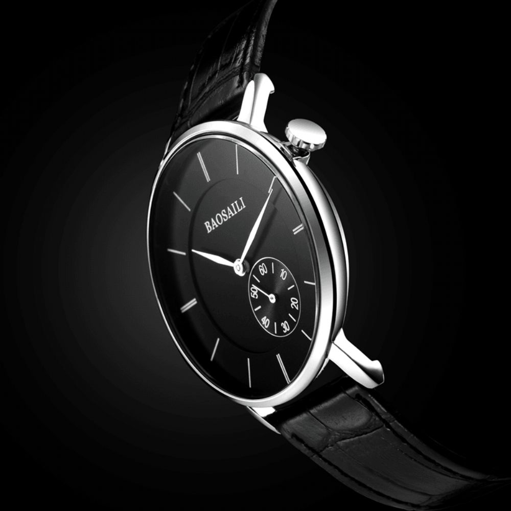 Baosaili Bsl1045 Minimalistisch Heren Polshorloge Ultra Dunne Wijzerplaat Quartz Horloge