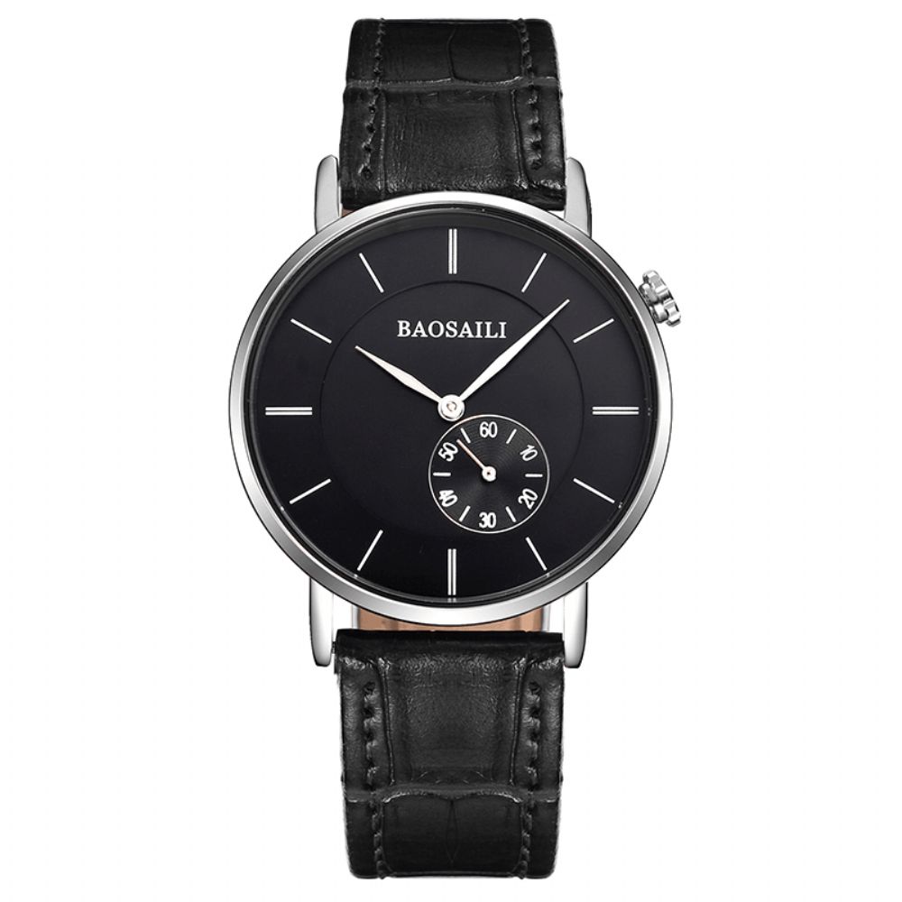 Baosaili Bsl1045 Minimalistisch Heren Polshorloge Ultra Dunne Wijzerplaat Quartz Horloge