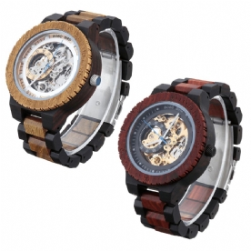 Bobo Bird R05 Heren Houten Lichtgevende Hand Horloges Mechanisch Horloge