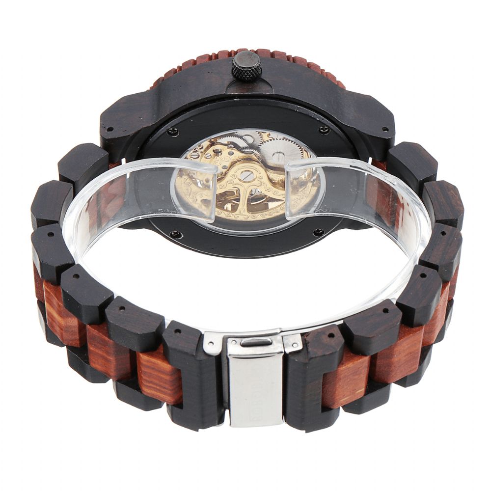 Bobo Bird R05 Heren Houten Lichtgevende Hand Horloges Mechanisch Horloge