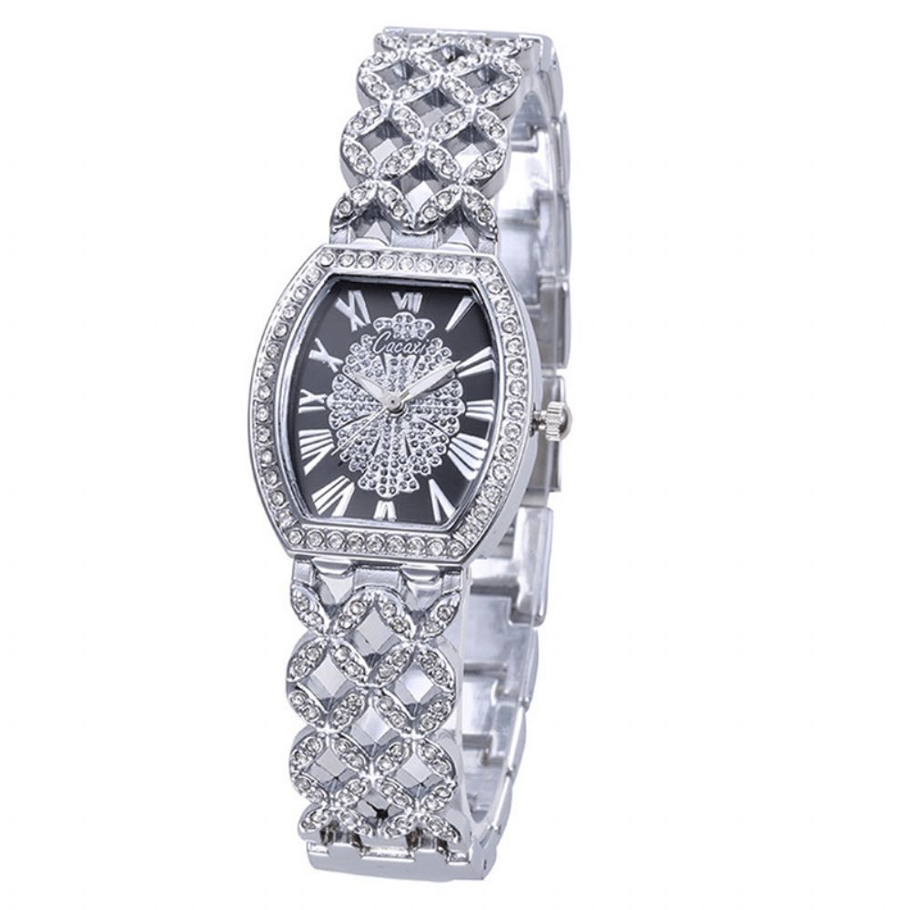 Cacaxi A131 Mode Licht Luxe Hollow Diamond Dames Quartz Horloge