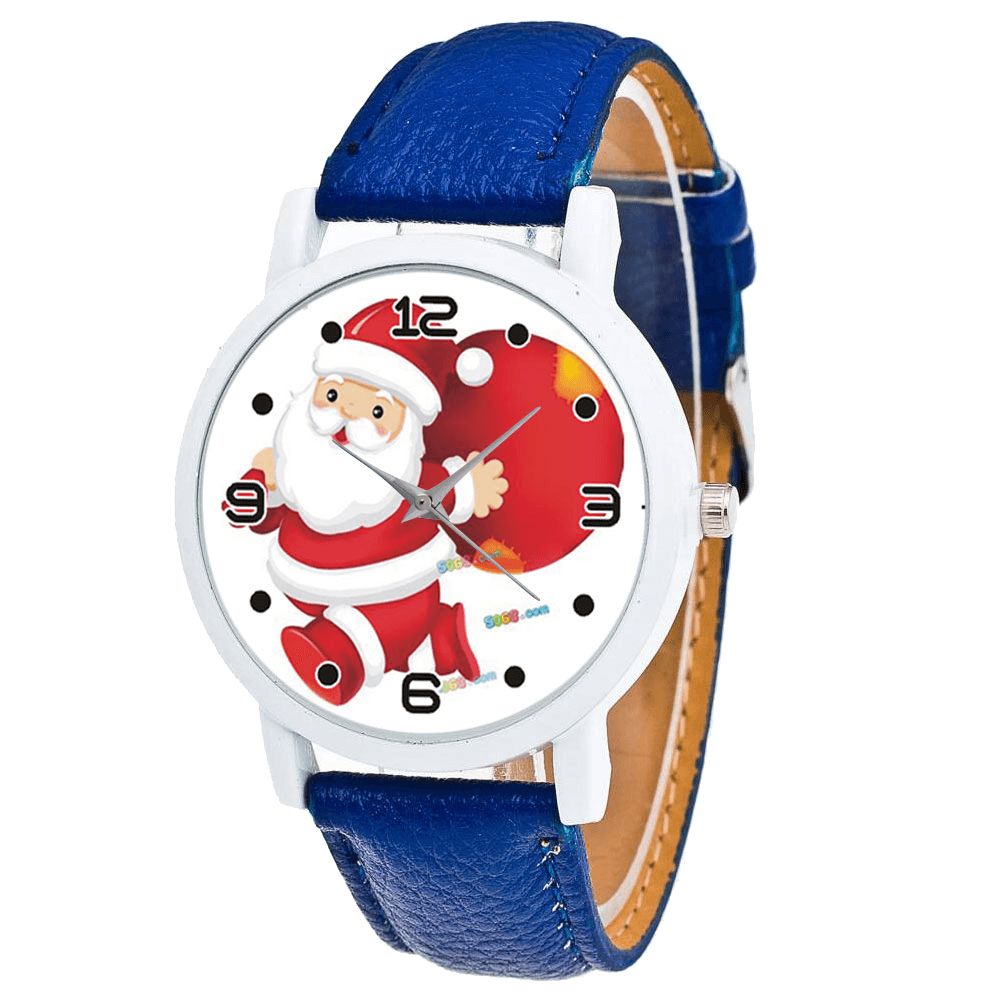 Cartoon Santa Claus Gift Pattern Cute Kinderhorloge Mode Kinderen Kwarts horloge