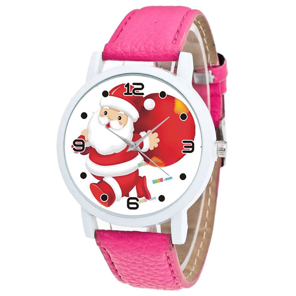 Cartoon Santa Claus Gift Pattern Cute Kinderhorloge Mode Kinderen Kwarts horloge