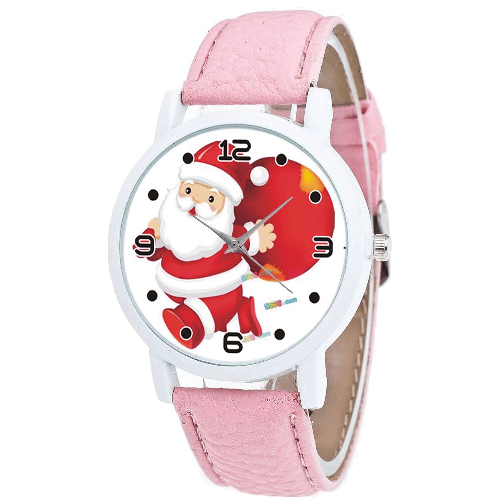 Cartoon Santa Claus Gift Pattern Cute Kinderhorloge Mode Kinderen Kwarts horloge