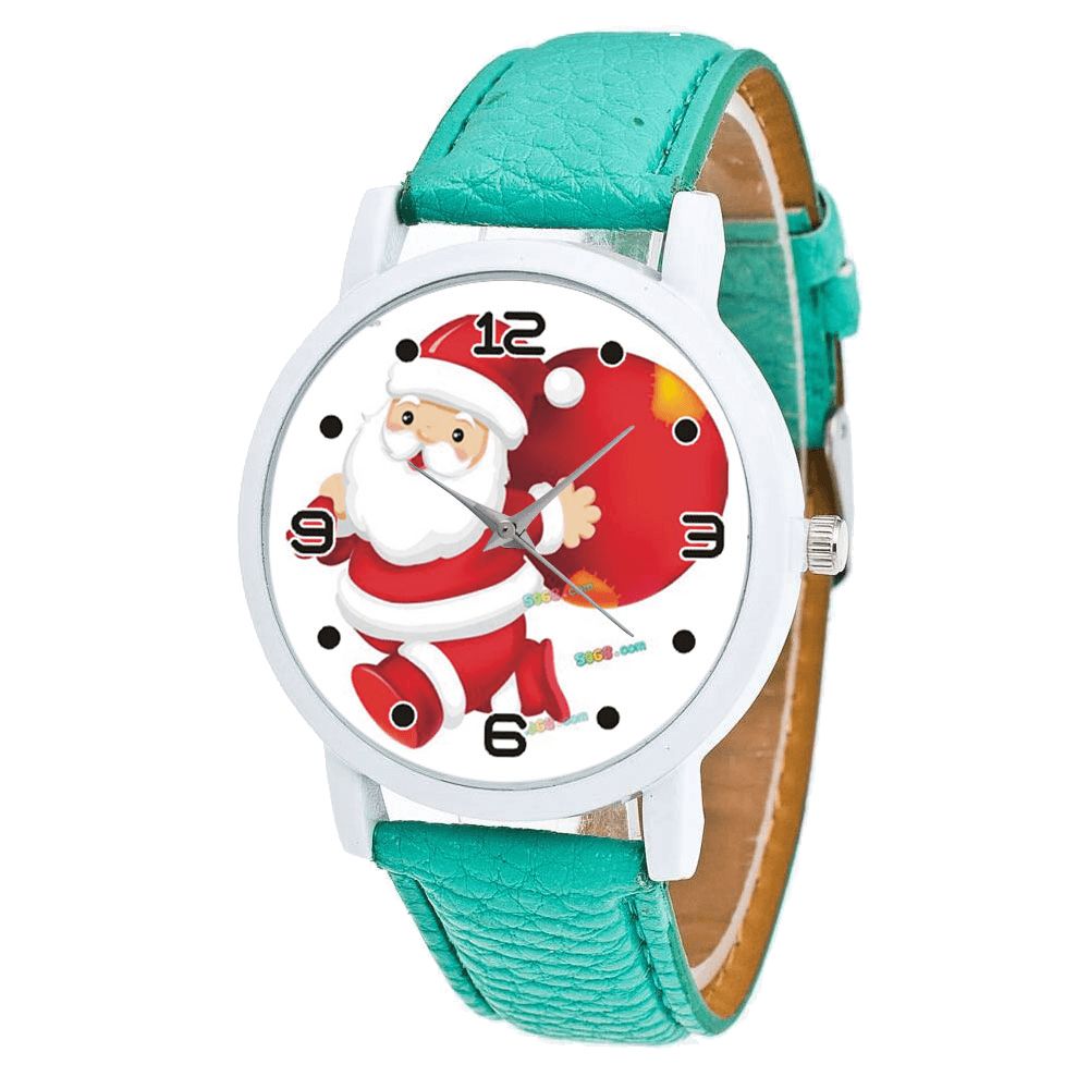 Cartoon Santa Claus Gift Pattern Cute Kinderhorloge Mode Kinderen Kwarts horloge