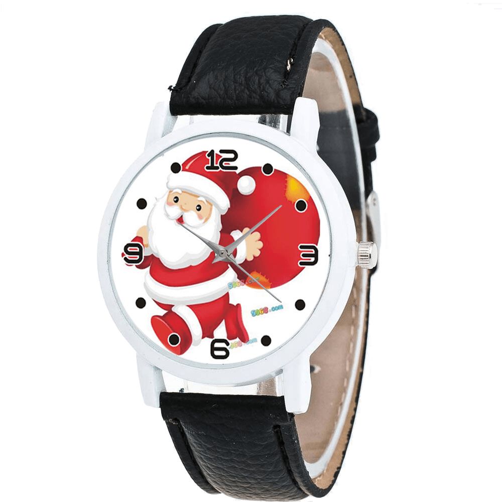 Cartoon Santa Claus Gift Pattern Cute Kinderhorloge Mode Kinderen Kwarts horloge