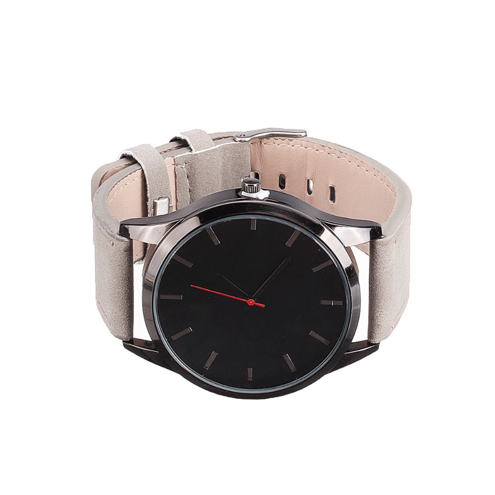 Casual Sport Grote Wijzerplaat Analoge Matte Pu Leer Unisex Polshorloges Quartz Horloge