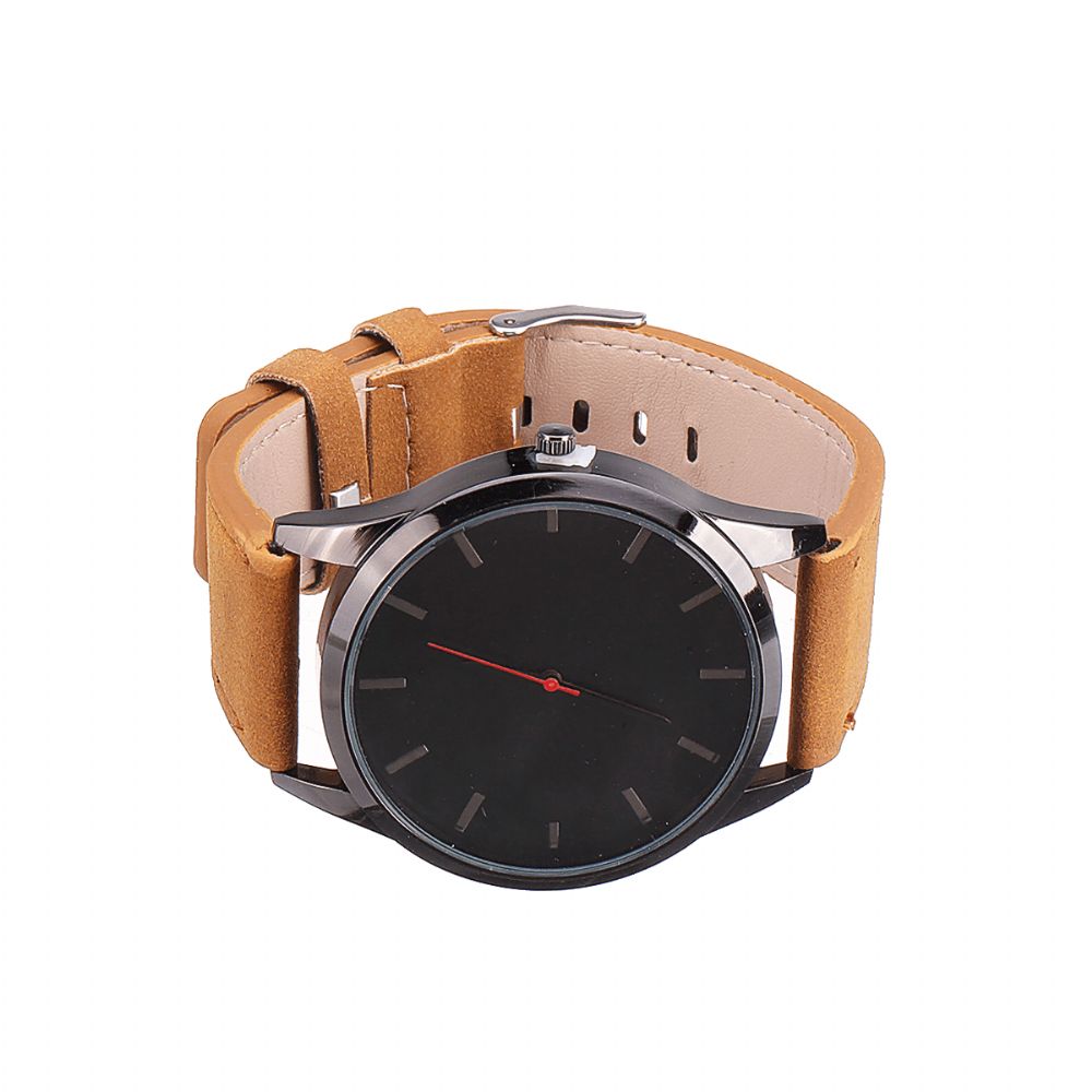 Casual Sport Grote Wijzerplaat Analoge Matte Pu Leer Unisex Polshorloges Quartz Horloge