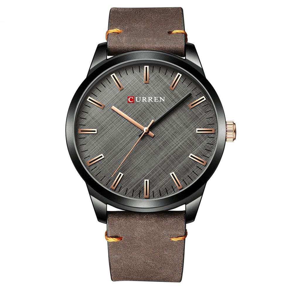 Curren 8386 Casual Stijl Ultradun Heren Polshorloge Klassieke Lederen Band Quartz Horloges