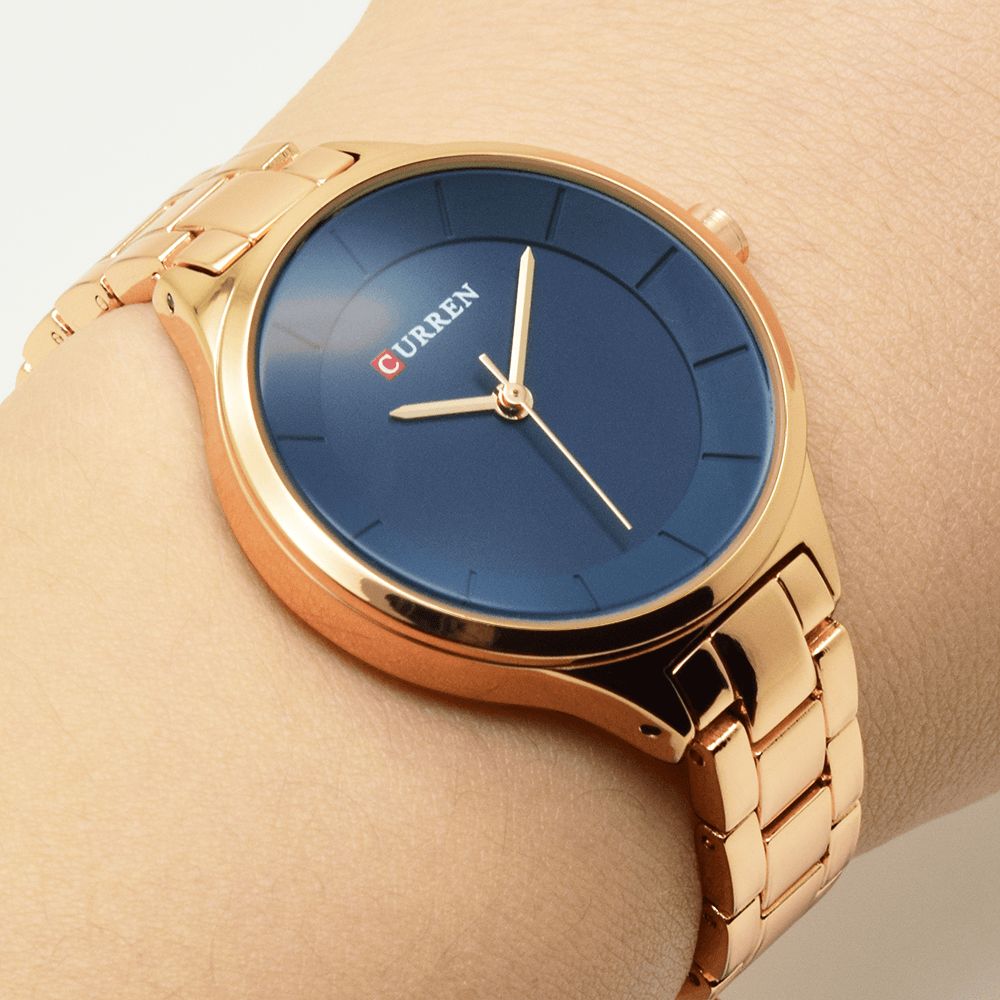 Curren 9015 Volledig Stalen Elegant Design Dameshorloge In Zakelijke Stijl Quartzhorloge