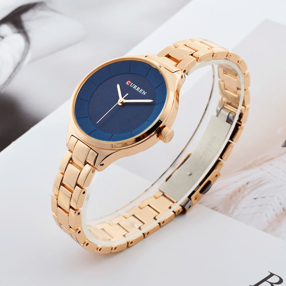 Curren 9015 Volledig Stalen Elegant Design Dameshorloge In Zakelijke Stijl Quartzhorloge