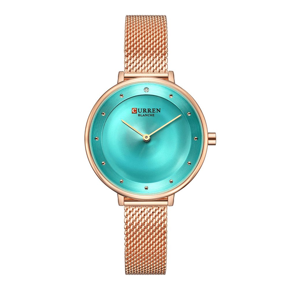 Curren 9029 Casual Stijl Dames Polshorloge Mesh Roestvrij Staal Quartz Horloges