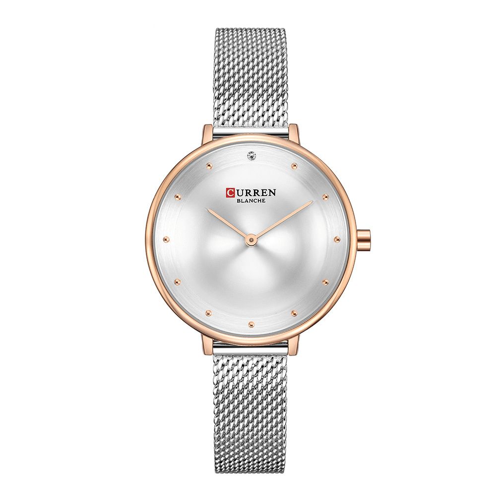 Curren 9029 Casual Stijl Dames Polshorloge Mesh Roestvrij Staal Quartz Horloges