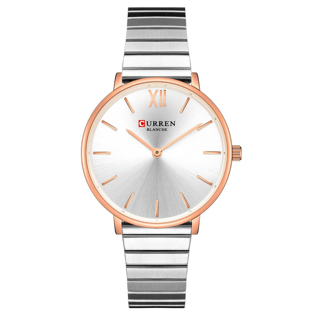 Curren 9040 Modieus Casual Stijl Dames Polshorloge Volledig Stalen Band Ultradunne Quartz Horloges