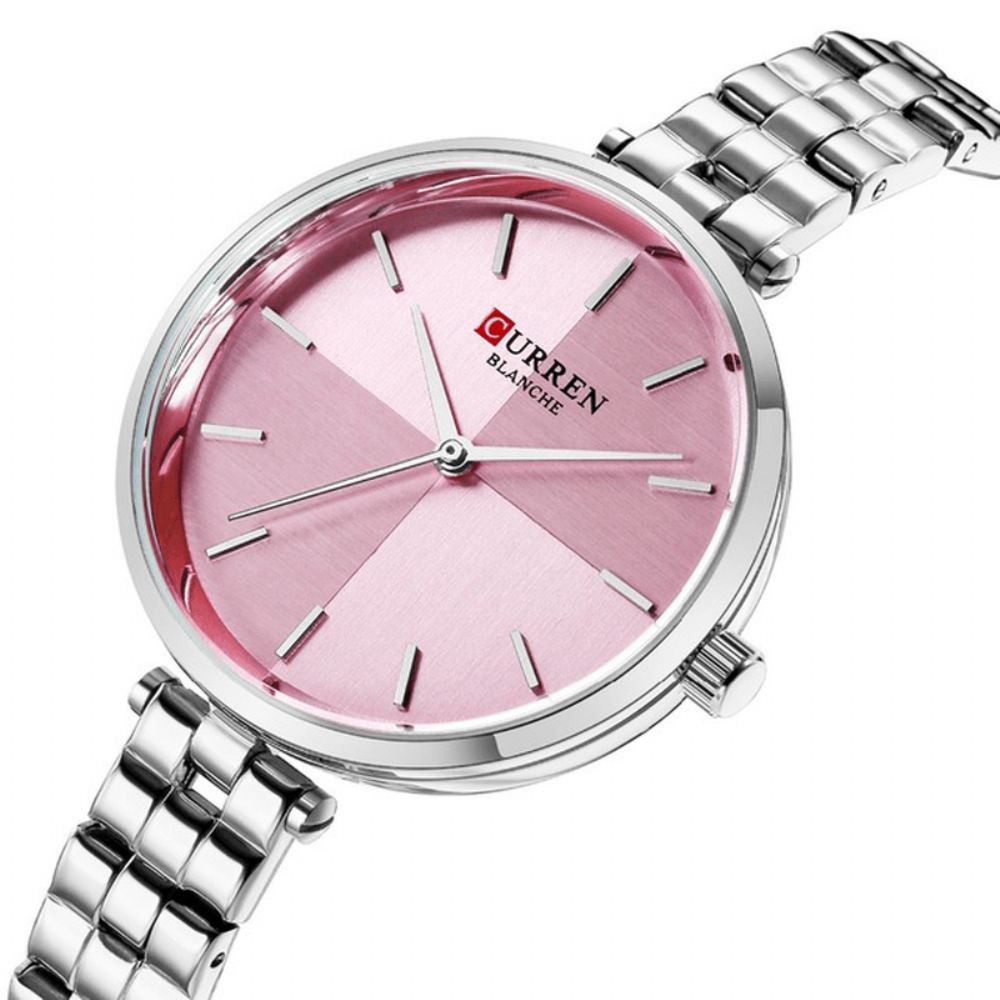 Curren 9043 Eenvoudige Stijl Dames Polshorloge Roestvrij Stalen Band Quartz Horloges