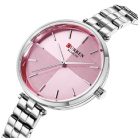 Curren 9043 Eenvoudige Stijl Dames Polshorloge Roestvrij Stalen Band Quartz Horloges